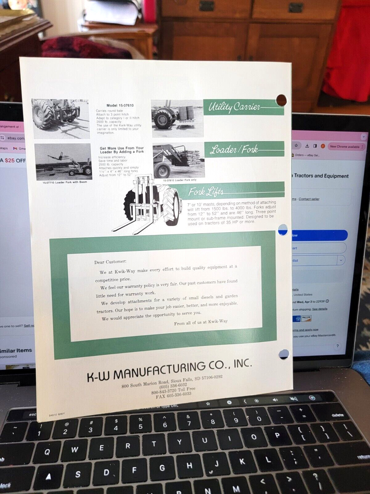 Vintage Quickway Lawn & Turf Equipment 4 Page Brochure