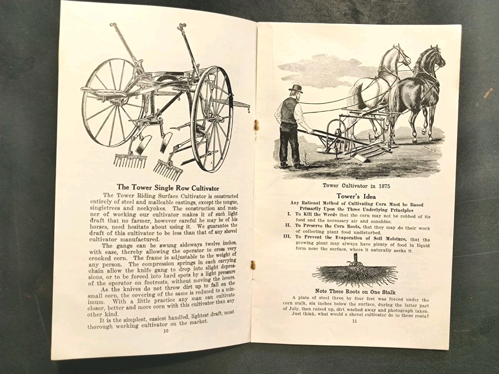 1927 J.D. Tower & Sons Cultivators Corn Culture Agriculture Brochure Farming