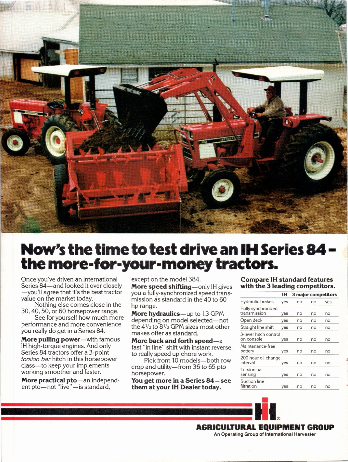 1979 IH Series 84 International Harvester Tractor 70&rsquo;s Vintage Print Ad