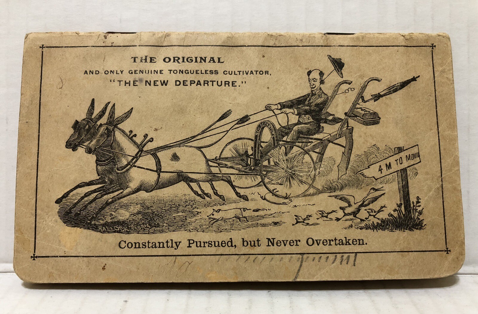 1889 New Departure Walking Cultivator PATTEE PLOW Monmouth – CORTLAND Nebraska