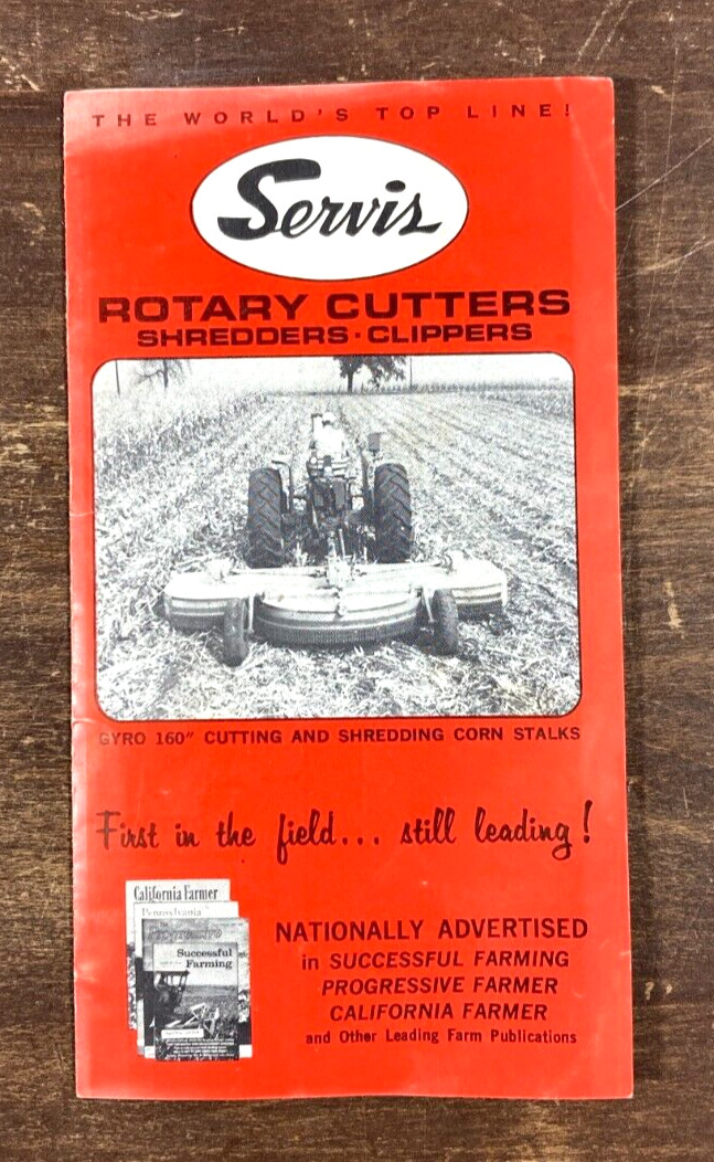 Servis Rotary Cutter Shredder Clipper 1966 Mini Sales Brochure Tractor Implement