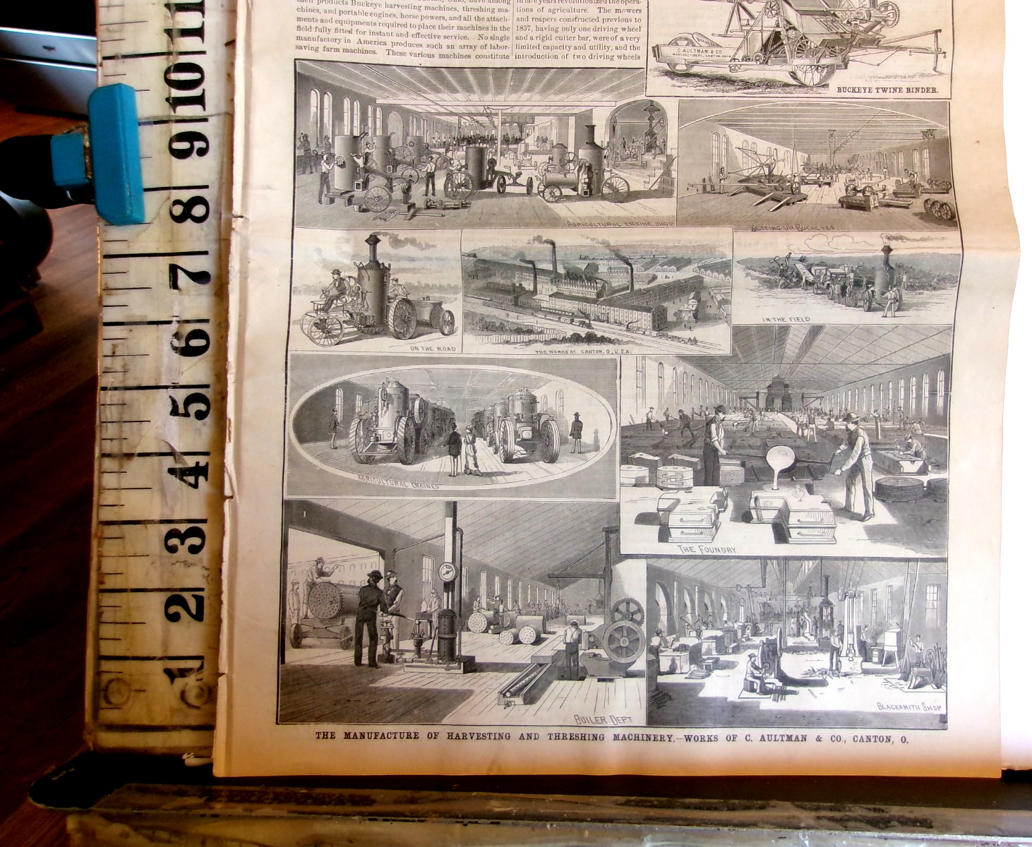 1882 C. AULTMAN- CANTON OHIO- HARVESTING AND THRESHING MACHINERY REPORT