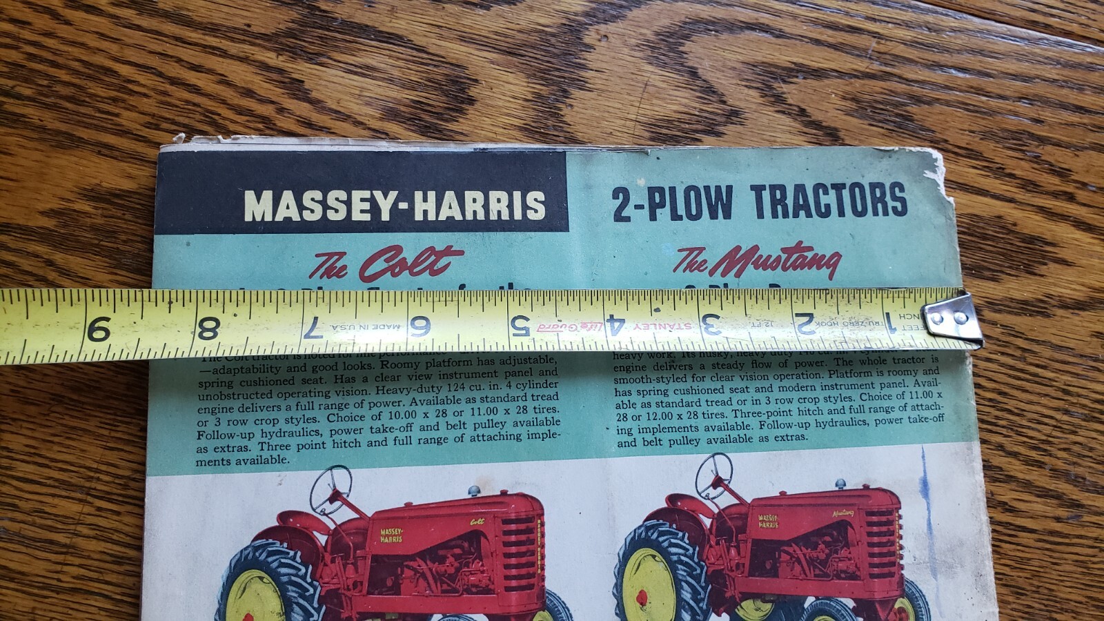 Vintage 1954 MASSEY-HARRIS Farm Equipment Sales & Service FARMERS HANDY catalog