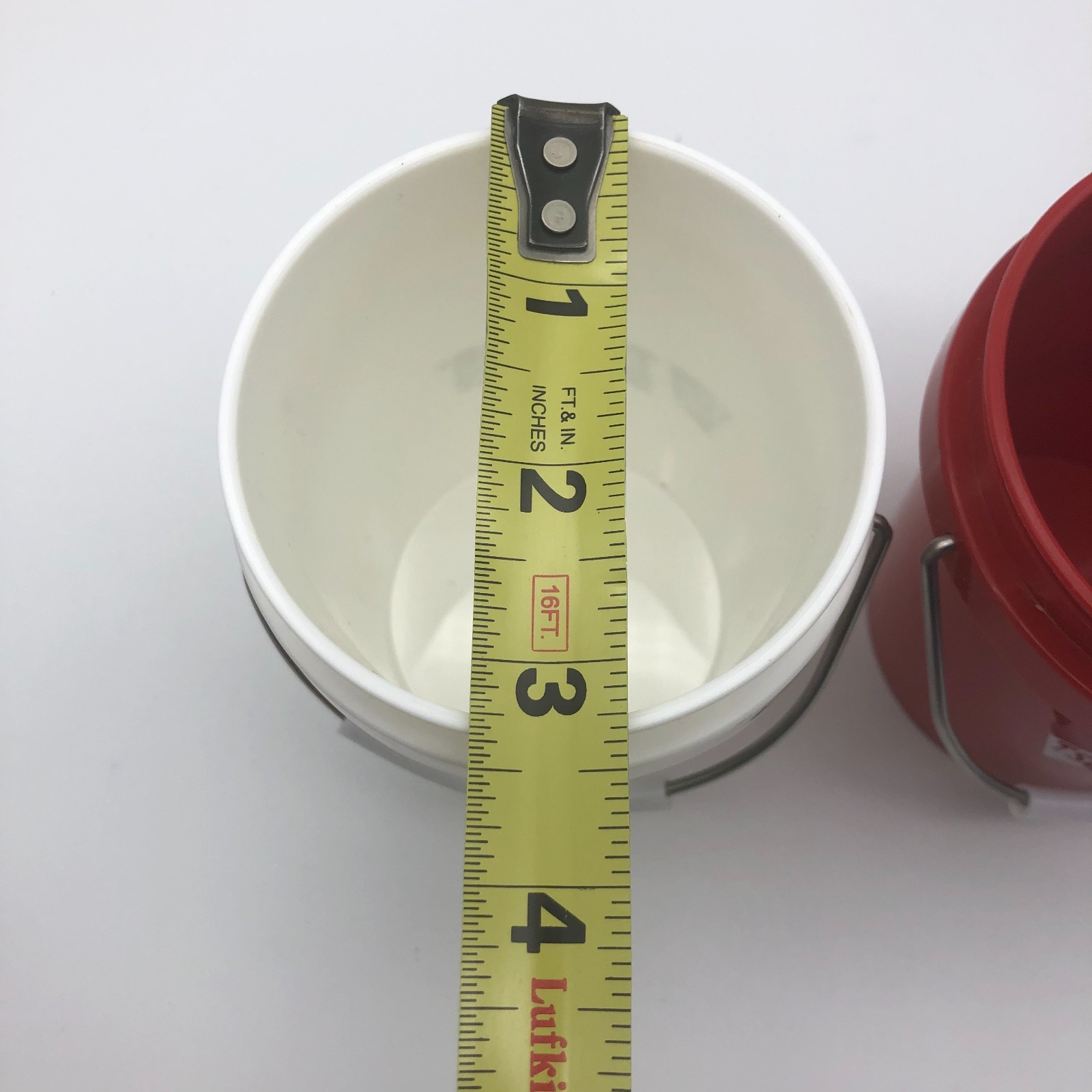 Tractor Supply Co Mini Bucket Set of 2 Red & White