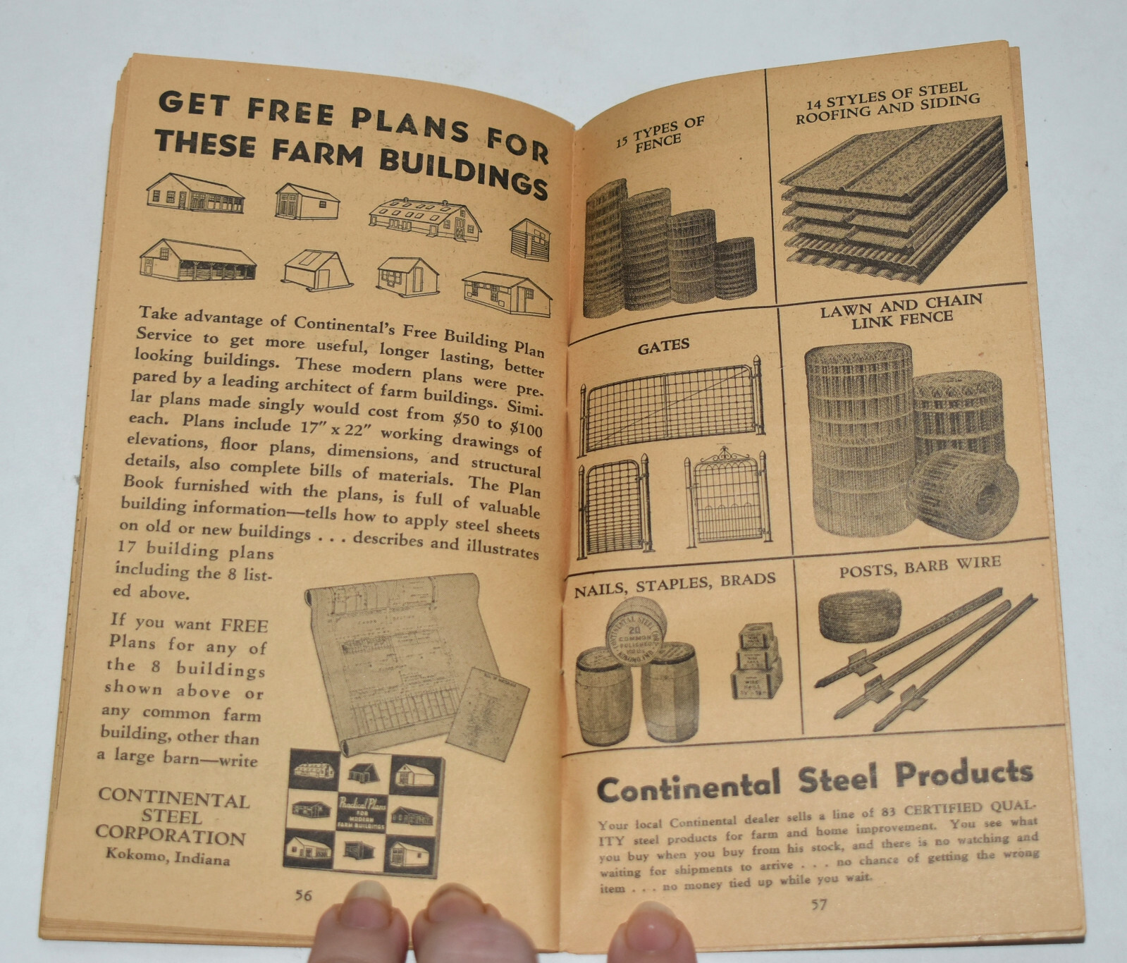 Vintage 1946 Continental Farm Livestock Record Book Advertising Ledger Monona IA