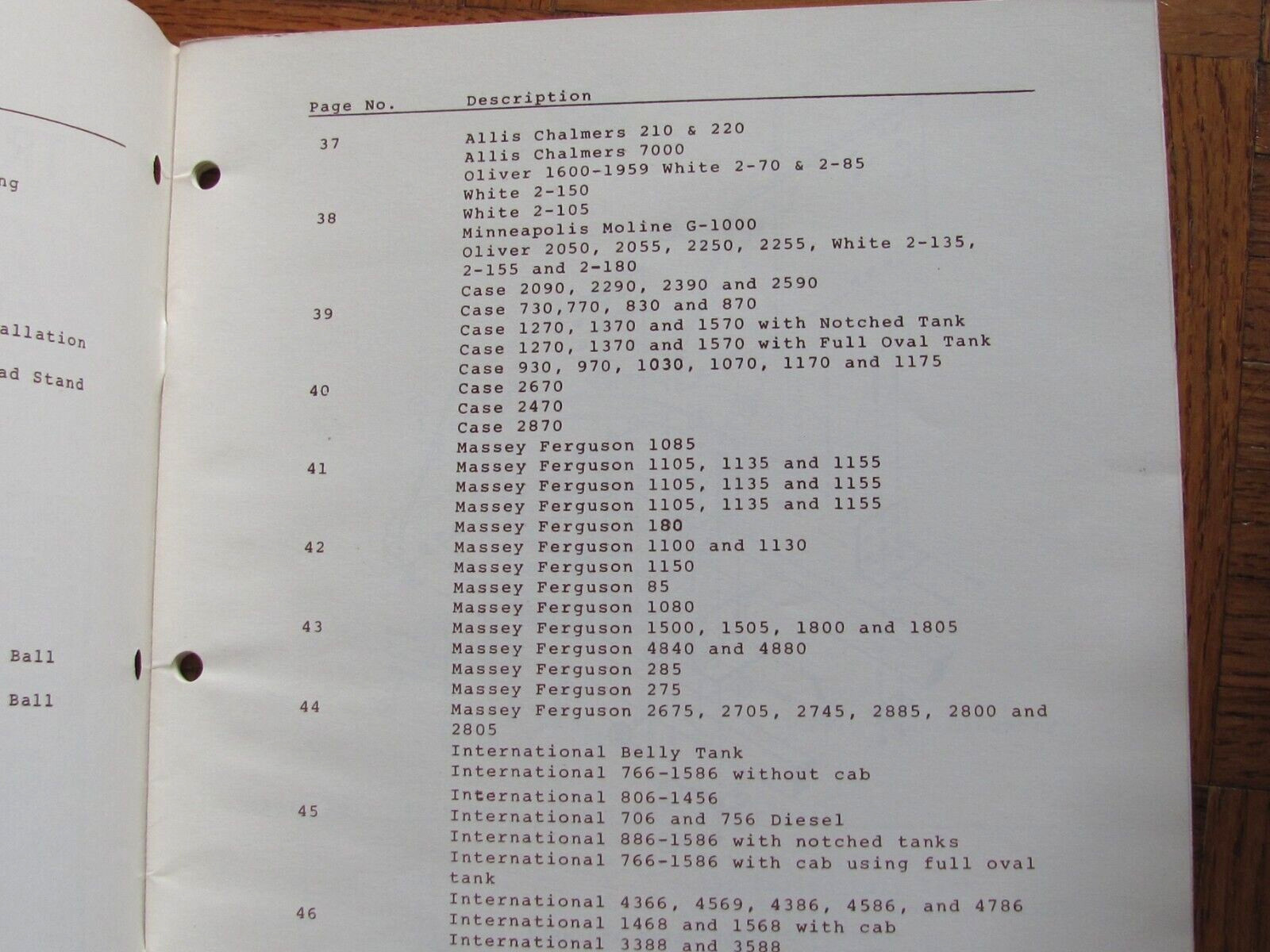 1980 OWNER MANUAL – PARTS CATALOG CHEM-FARM EVANSVILLE IN TRACTOR MOUNT SPRAYER