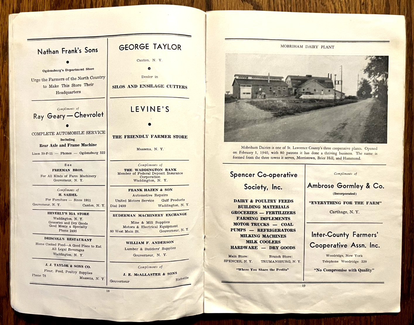 Dairy Farmers Union DFU 1940-41 Journal NYS Milk Plant & County photos local ads