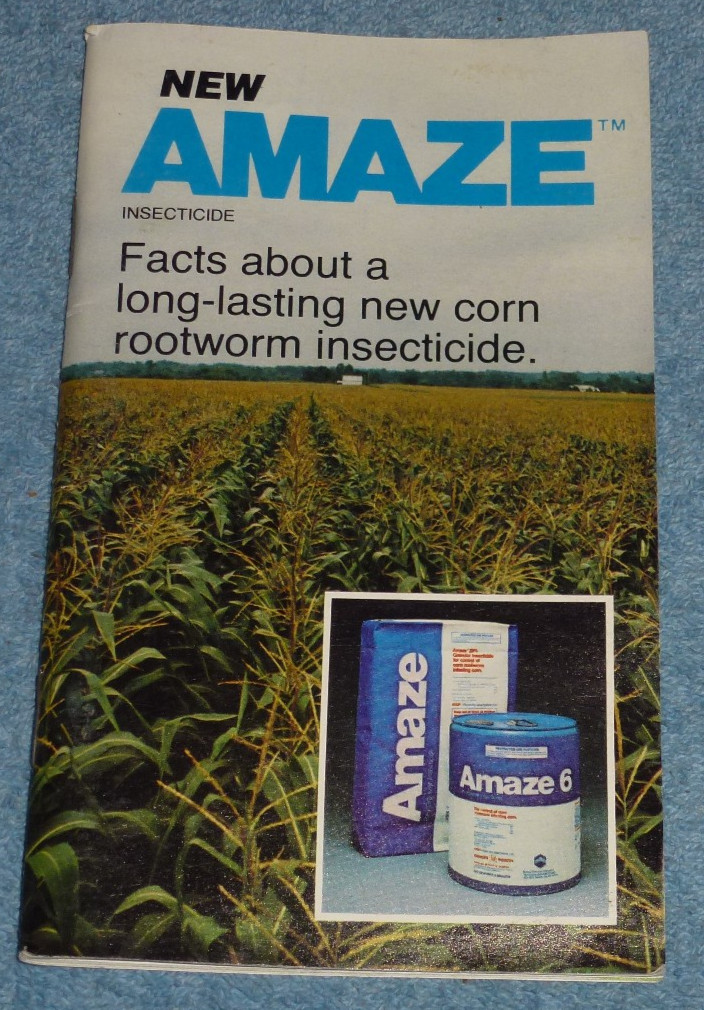 1980 Amaze Corn Insecticide Mobay Chemical Farm Advertising Pocket Fact Notebook