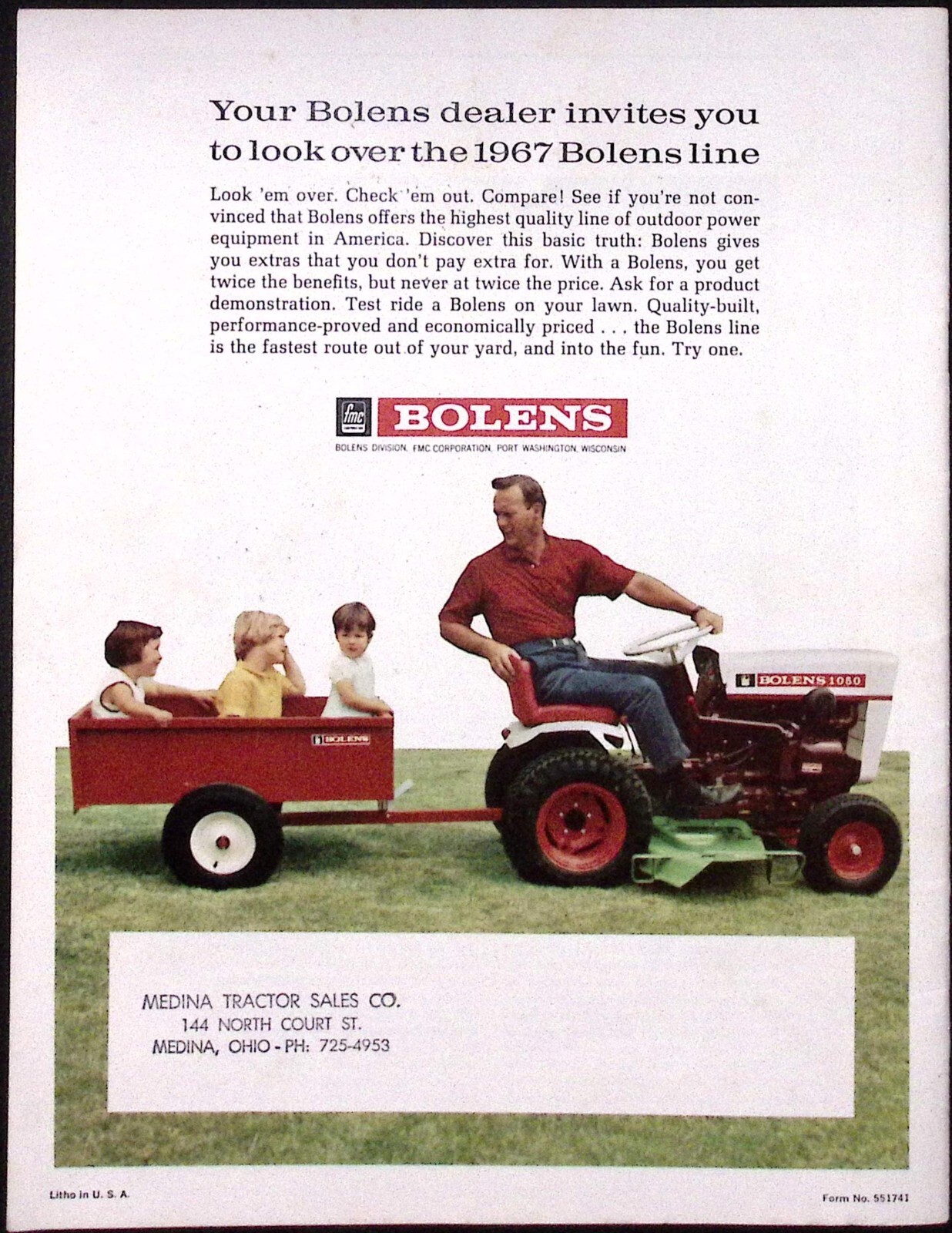 1967 Bolens Lawn Mower Dealer Brochure Catalog Outdoor Power Equipment