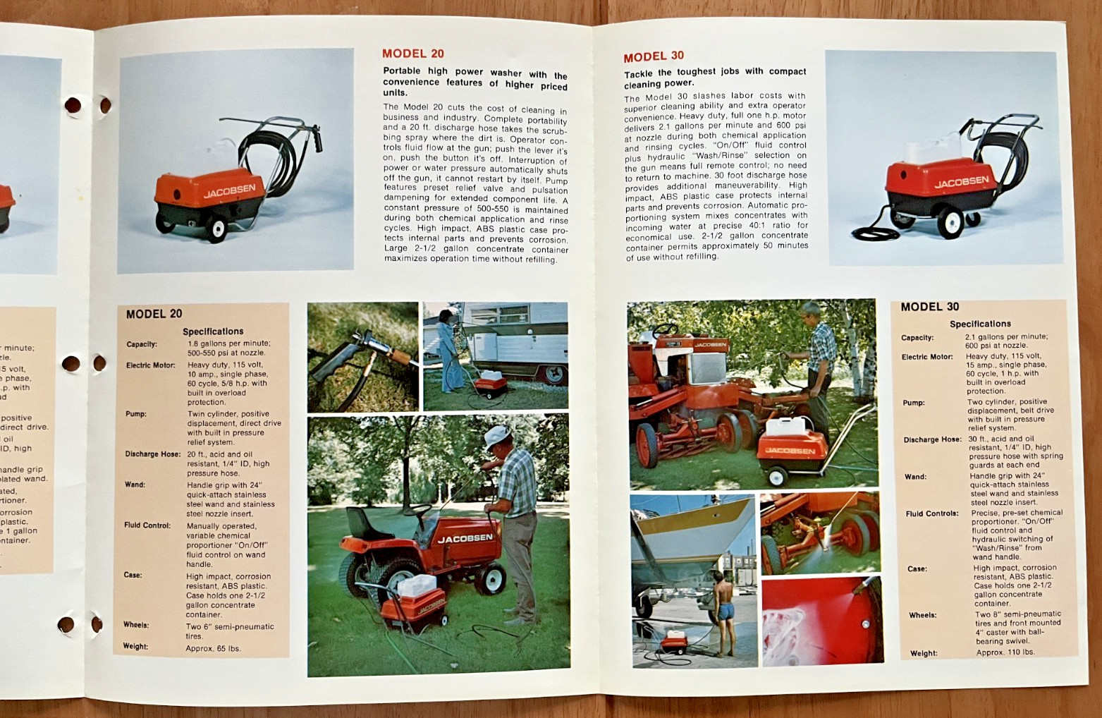 Jacobsen High Pressure Washer brochure w/prices Jacobsen Man&rsquo;f Co Racine Wisc