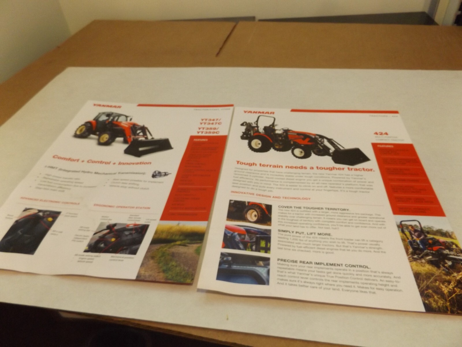 YANMAR 424, YT347, YT359 COMPACT TRACTORS LIT. # YT14-309, YT324SS-3/14