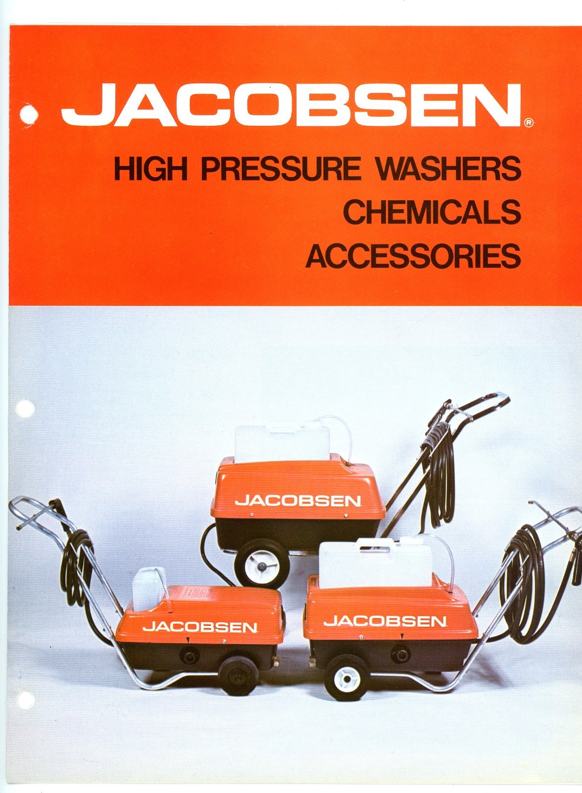 Jacobsen High Pressure Washer brochure w/prices Jacobsen Man&rsquo;f Co Racine Wisc