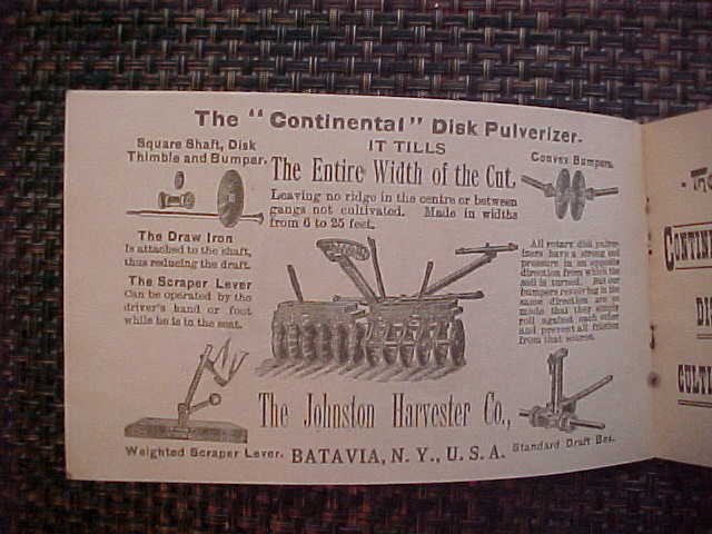 THE JOHNSON HARVESTER CO. – Color Lithograph Catalog – 1890&rsquo;s