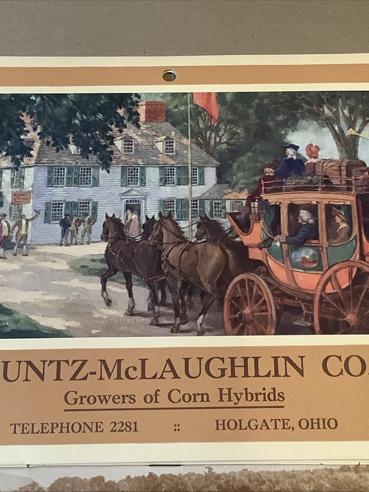 1944 Muntz-McLaughlin Co. Farm Inventory Calendar Holgate OH INV-P0547