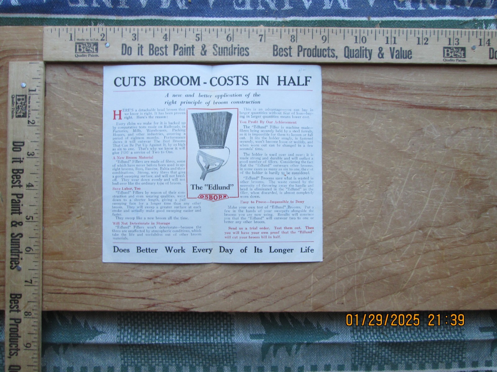 osborn Manufacturing company cut your broom bill in half brochure