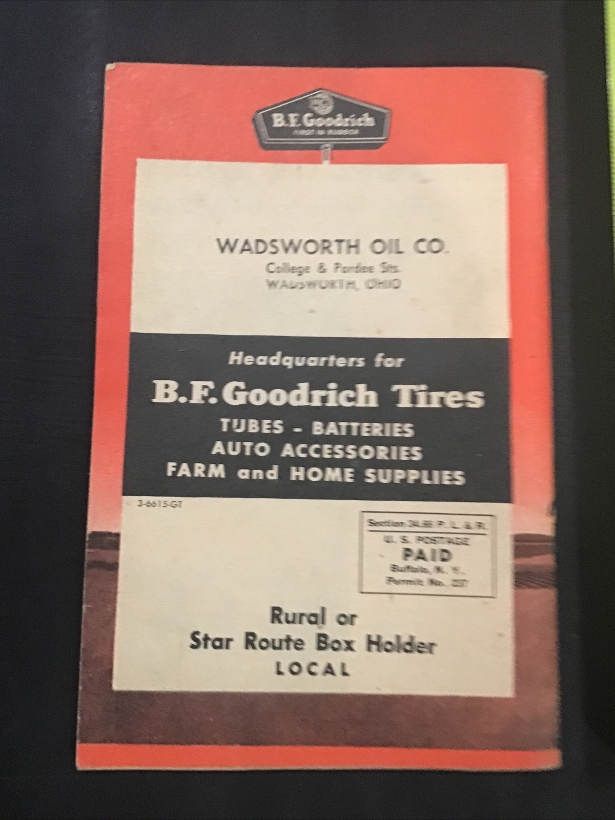 1954 BF Goodrich Farmer’s Handbook and Almanac Wadsworth Oil Co Ohio Booklet