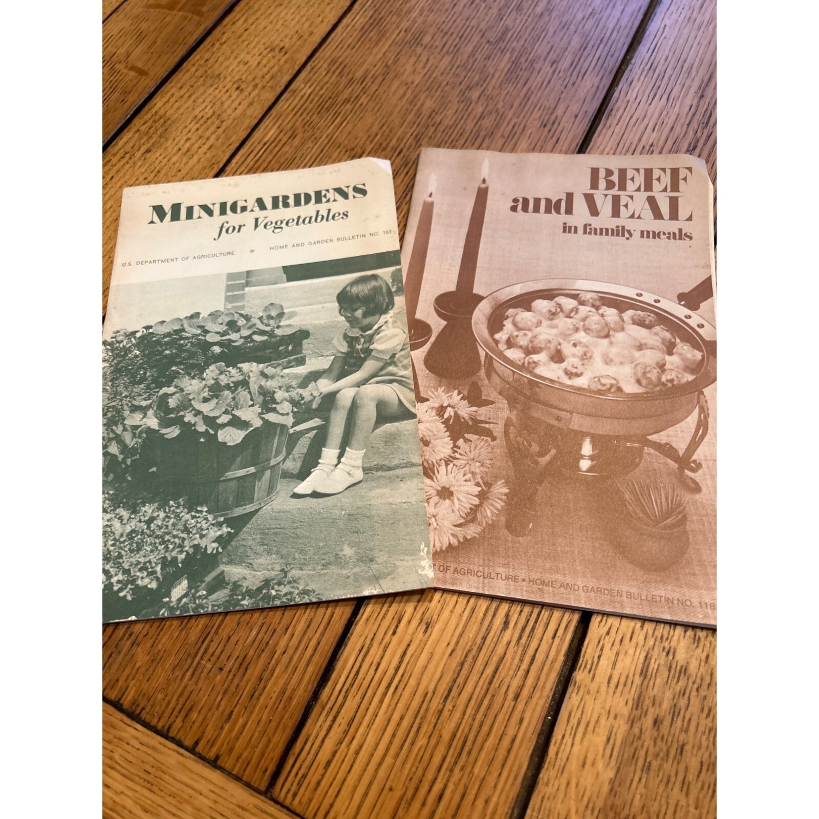 Vintage USDA Home & Garden Bulletins Minigardens & Beef And Veal Guides