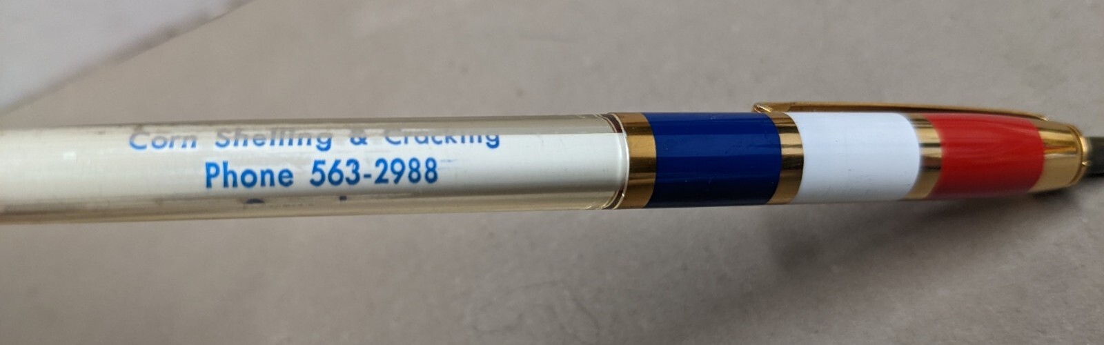 Vintage Wayne R. Rudnick Corn Shelling & Cracking Phn 563-2988 Gray Iowa IA Pen