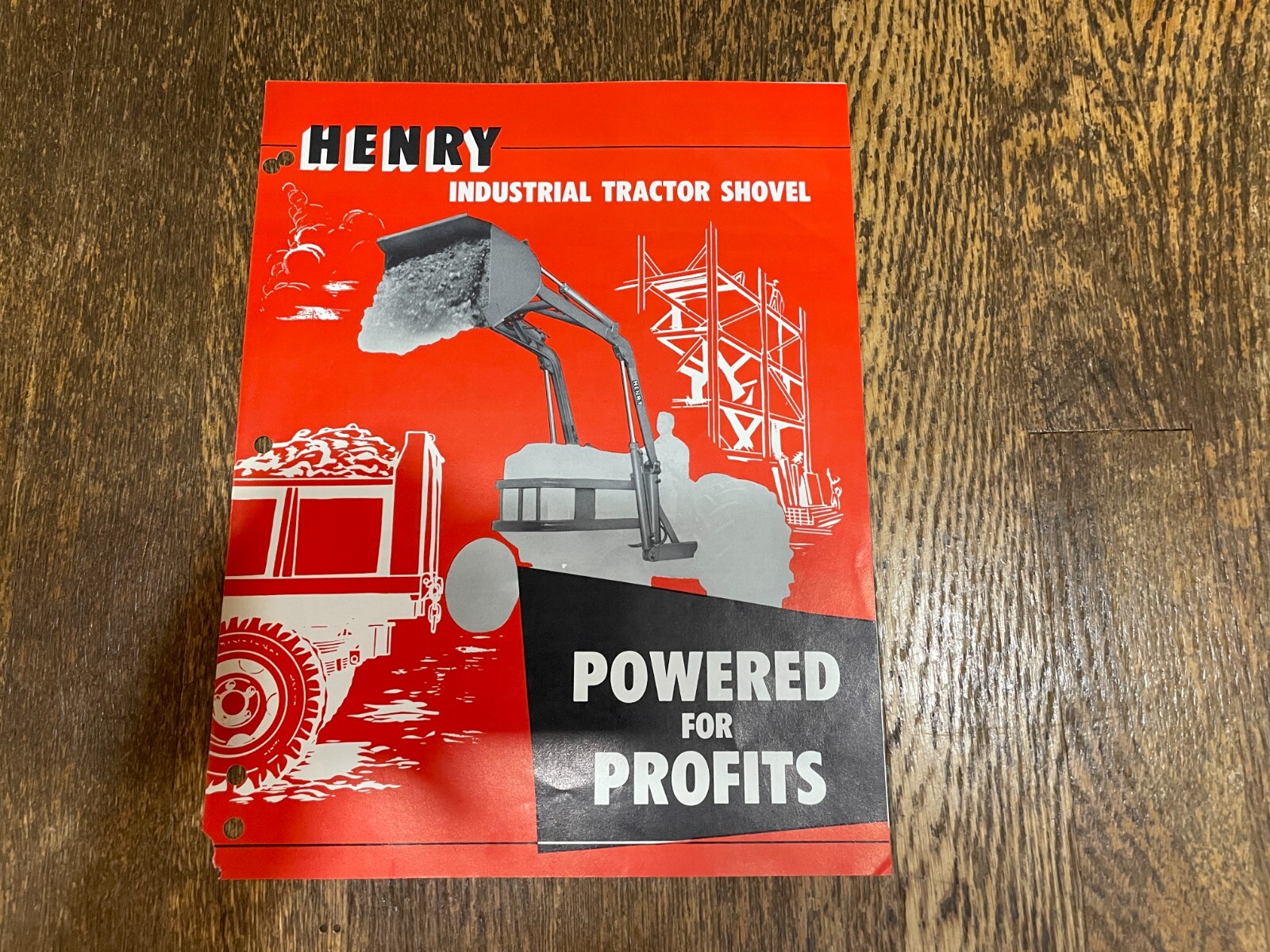 1950&rsquo;s Henry Industrial Tractor Shovel Brochure Spec Sheet Powered For Profits