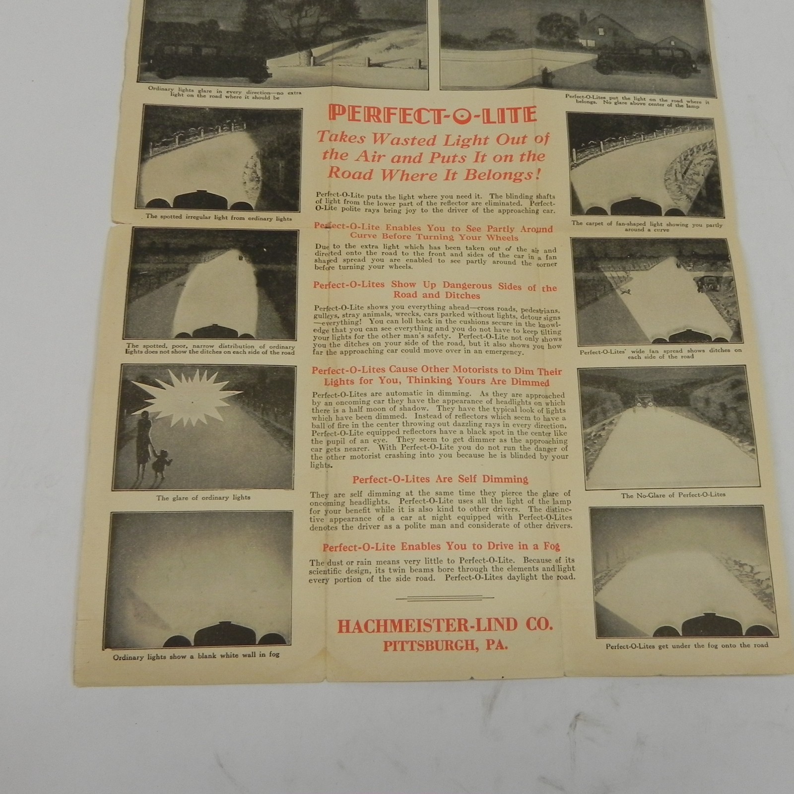 VINTAGE 1930S PERFECTO LITE SALES BROCHURE MAILOUT JOBBER DEALERSHIP AD