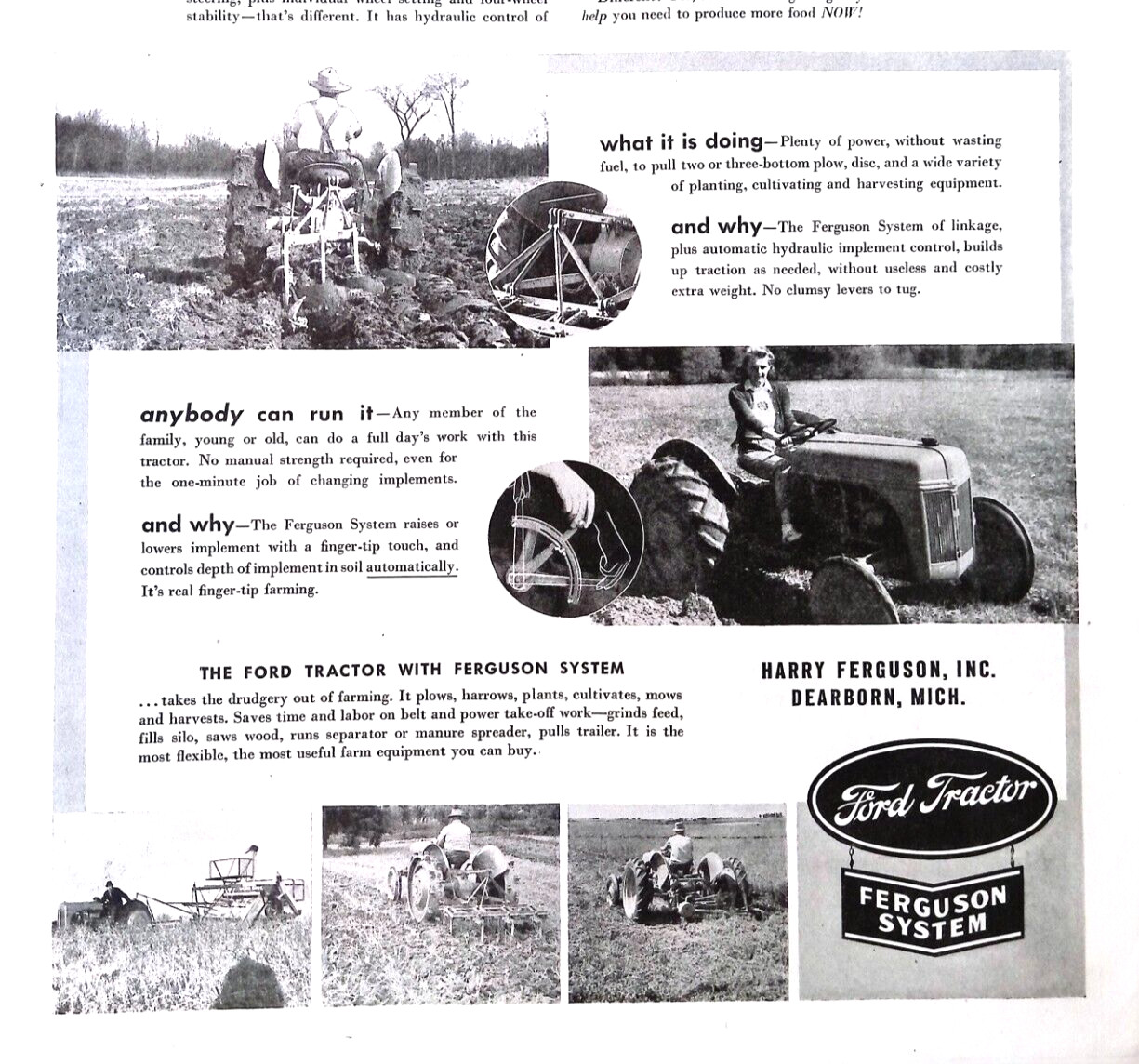 Ford Tractors 1943 Print Ad Dared to be Different 10.5×13.5