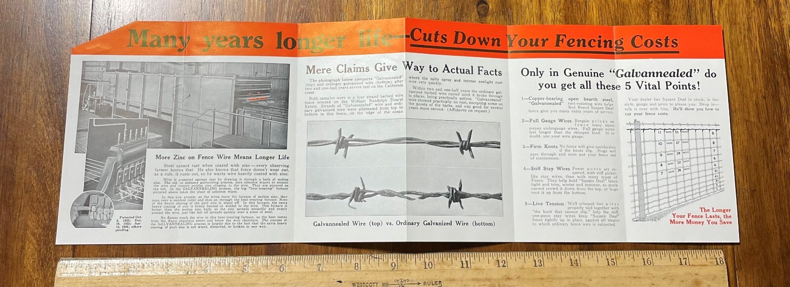 Vintage ad brochure Red Brand wire fencing Keystone Steel & Wire Peoria IL