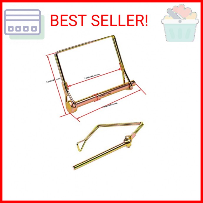 10 Pieces 1/4 Inch Wire Lock Pin, Trailer Coupler Pin,Hitch pin ,Heavy Duty Safe
