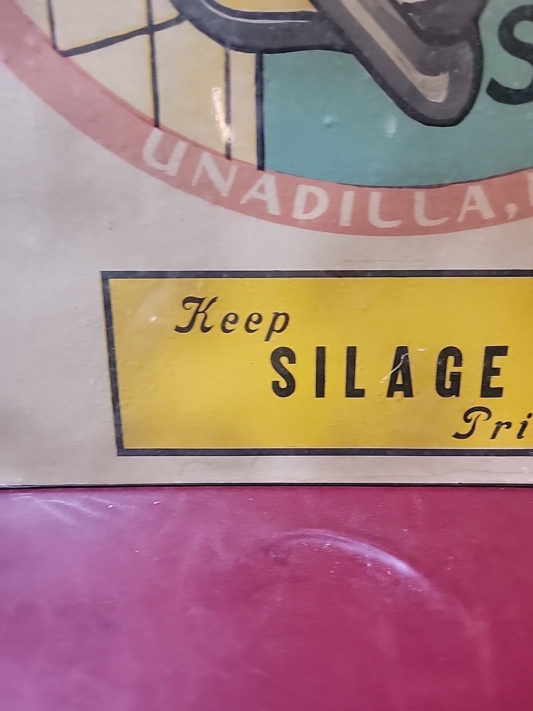 UNADILLA SILOS SURE STEP/UNADILLA, N.Y./Keep SILAGE Prime/Sales Poster/Sign/0125