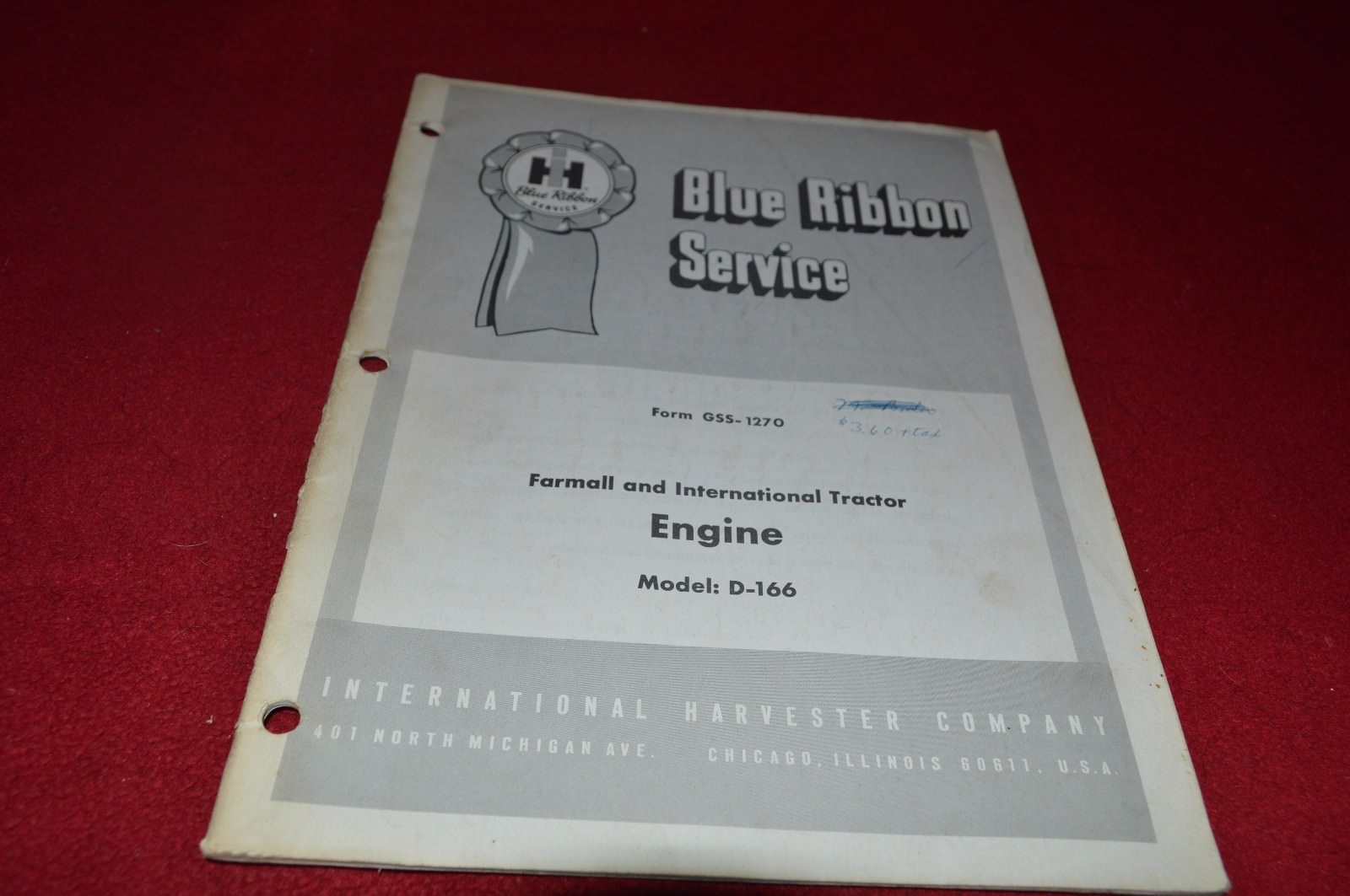 International Harvester D-166 Engine Shop Manual YABE15