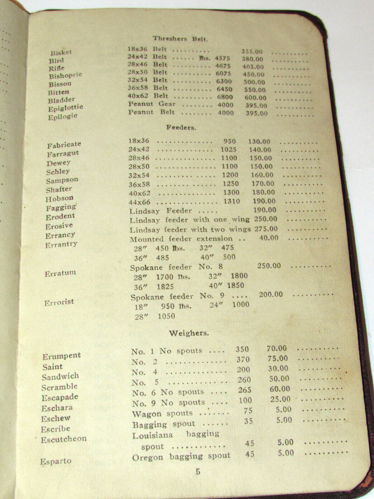 VINTAGE 1913 J. I. CASE THRESHING MACHINE CO PRICE LIST! SALESMAN&rsquo;S COPY! JI