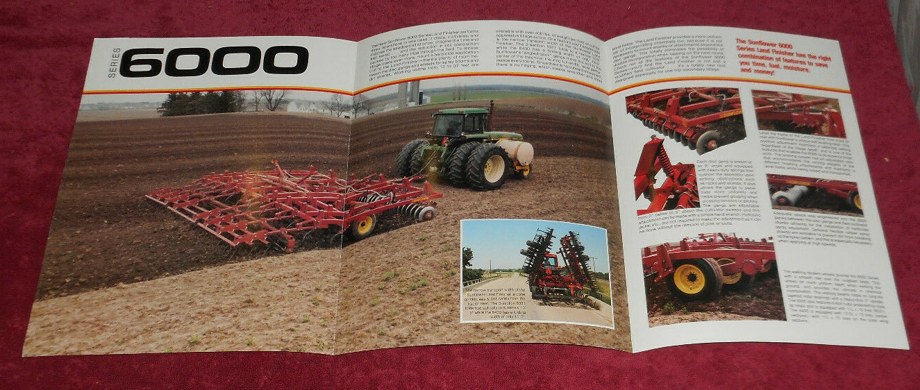 1984 Sunflower Series 6000 Land Finisher Advertising & Specifications Brochure