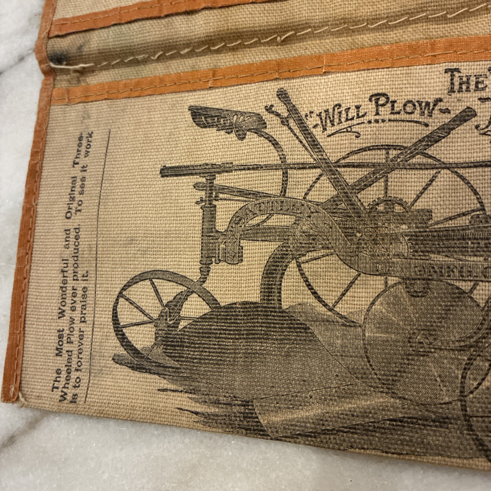 Antique Vintage SATTLEY MANUFACTURING ADVERTISING POUCH WITH 1898 CALENDAR