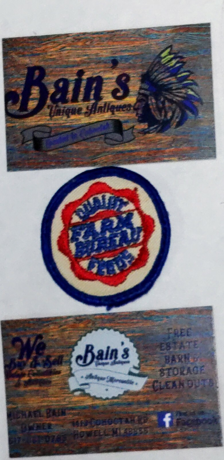 Vintage Farm Bureau Quality Feeds Embroidered Sew on Patch 2&Prime;, Agricultural GUC