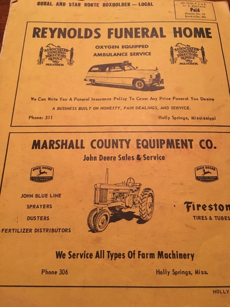 Vintage 1957 Farm Record Book Holly Springs Mississippi