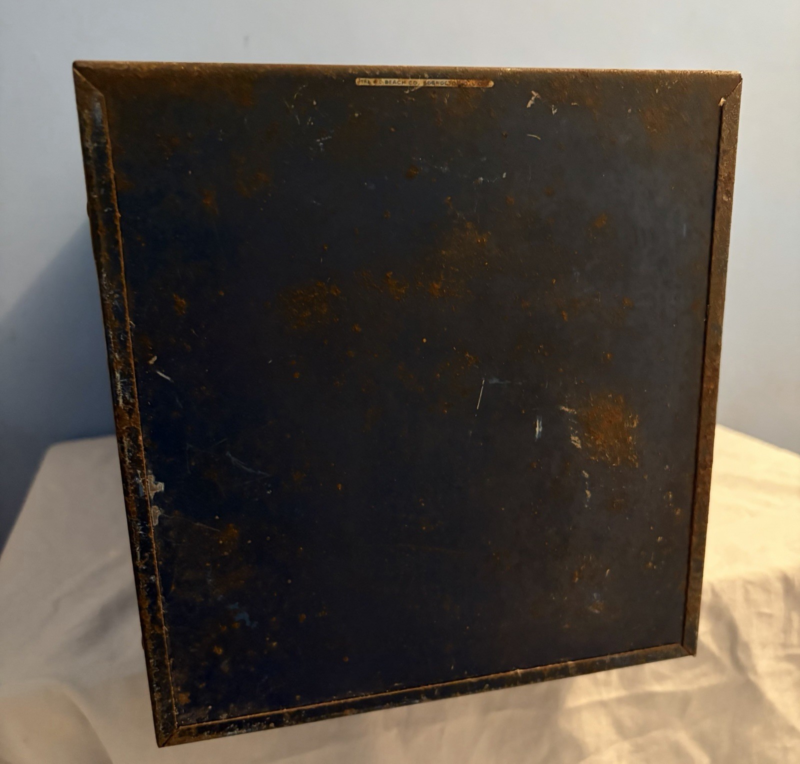 Vintage Johnson & Johnson Clean Milk Filter Discs Farm Cows 16.5” Metal Cabinet