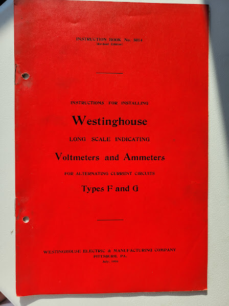 July 1906 Westinghouse Voltmeters Ammeters Booklet Vintage Original