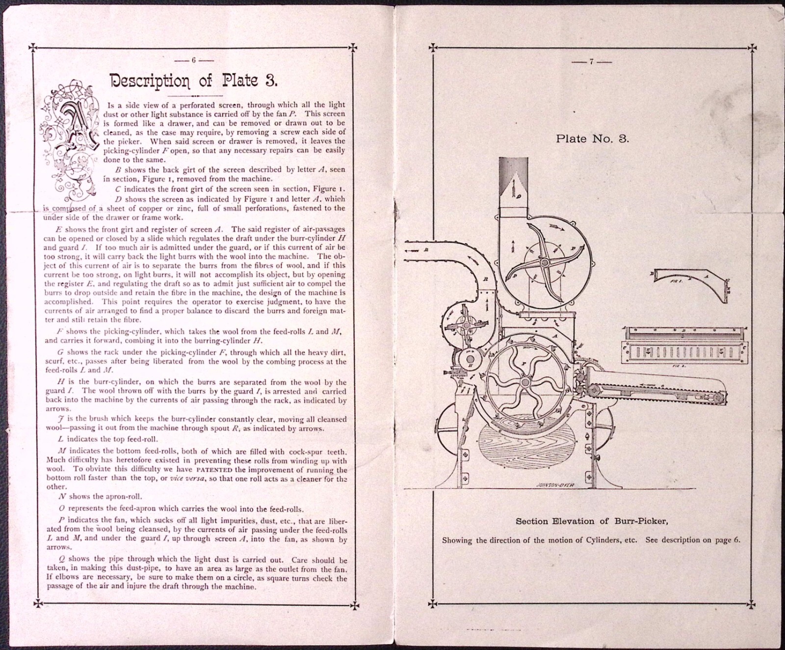 1888 Burr Pickers C.G. Sargent&rsquo;s Sons Graniteville MA Illustrated Brochure