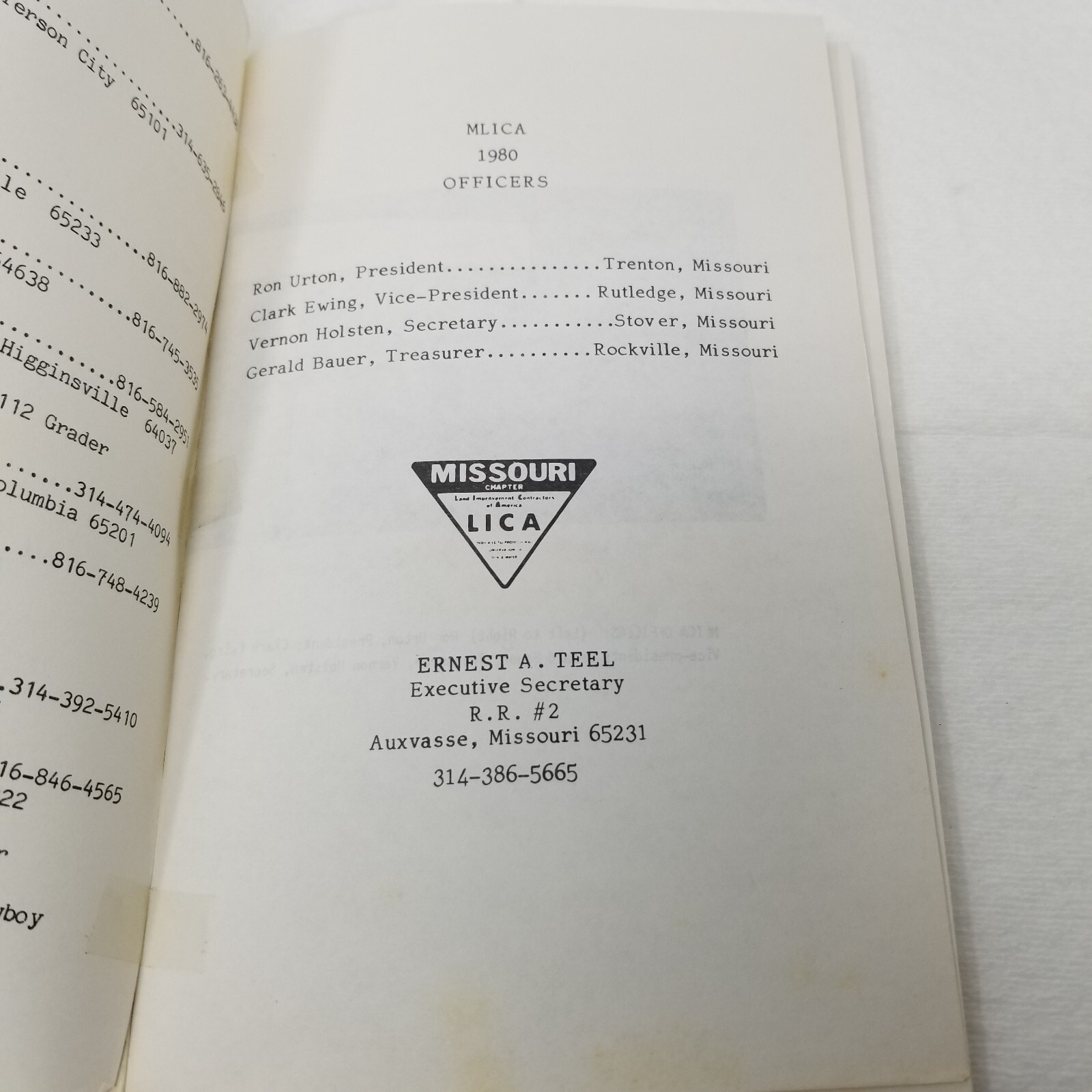 Missouri Land Improvement Contractors Directory 1980 MLICA Catalog Photos Ads