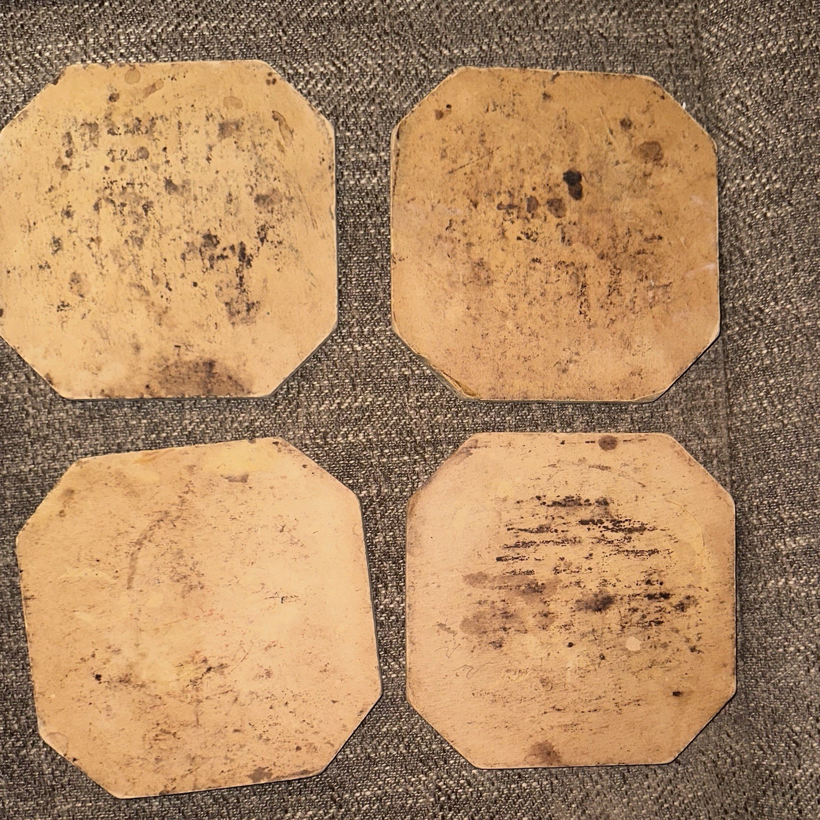 Vintage Trivet Hartford Bakery Hot Pads-Dutch Boy & Girl Theme-Set 4 Eat Bread