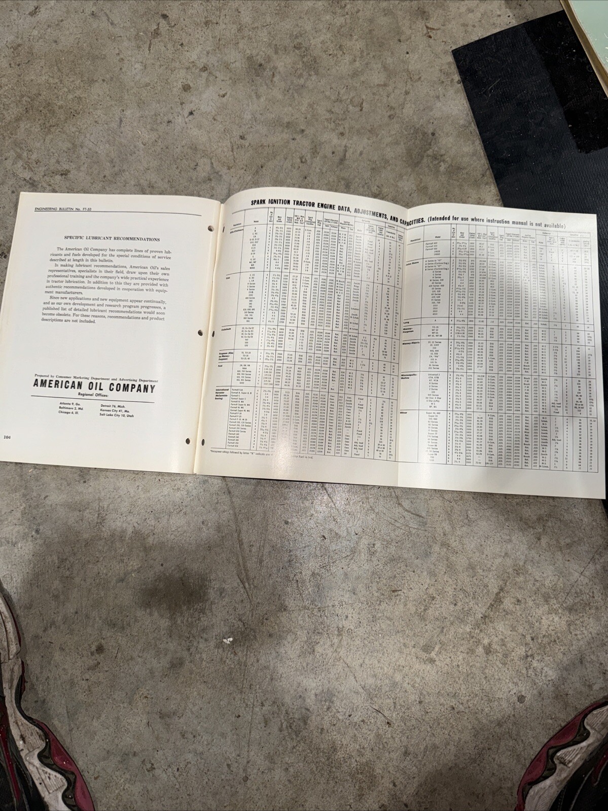 Vintage Standard Oil Division Engineering Bulletin – Farm Tractors (T1)