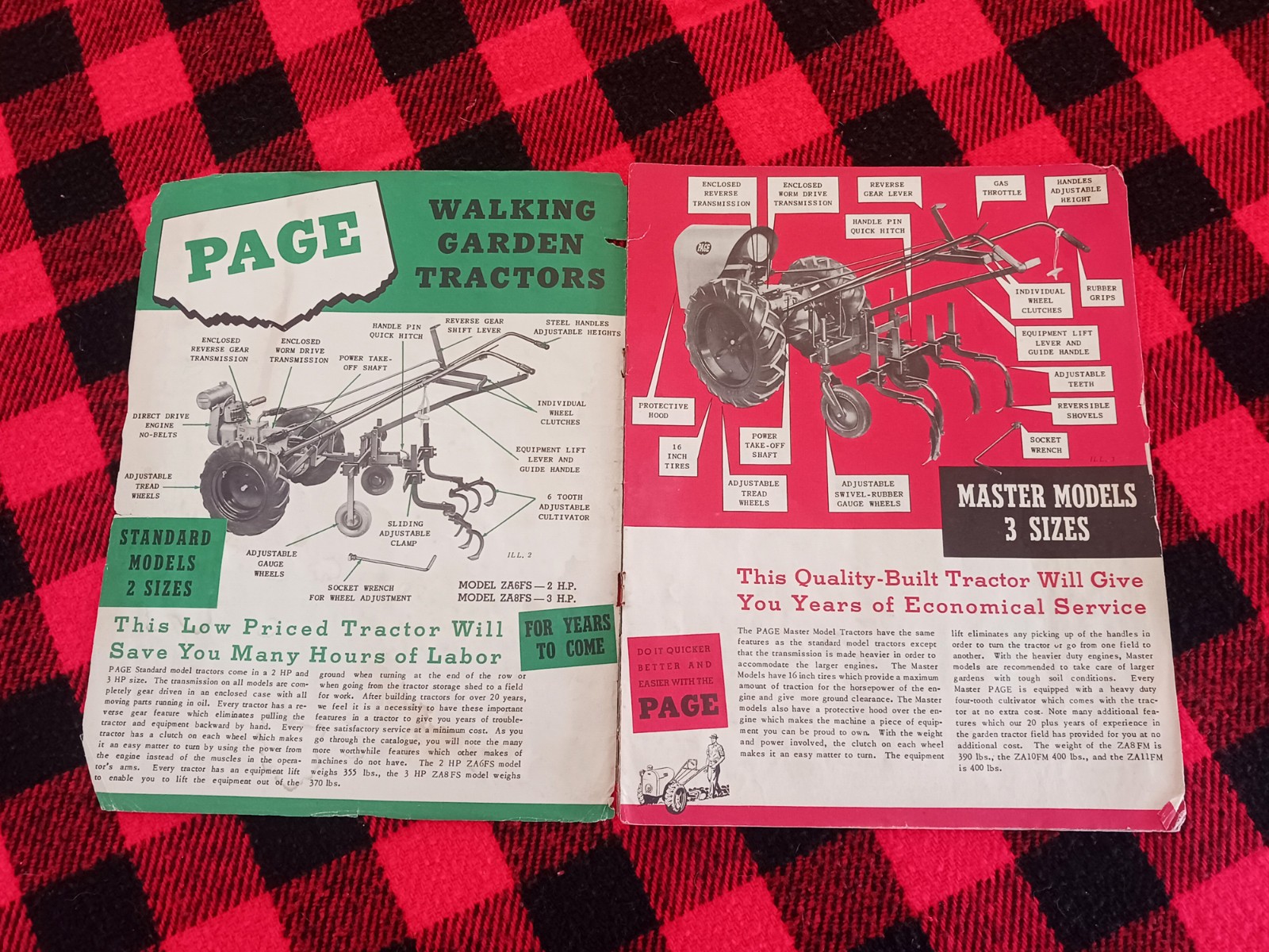 1950 Page Garden Tractor Brochure Milwaukee Dairy Farm Flyer Catalog