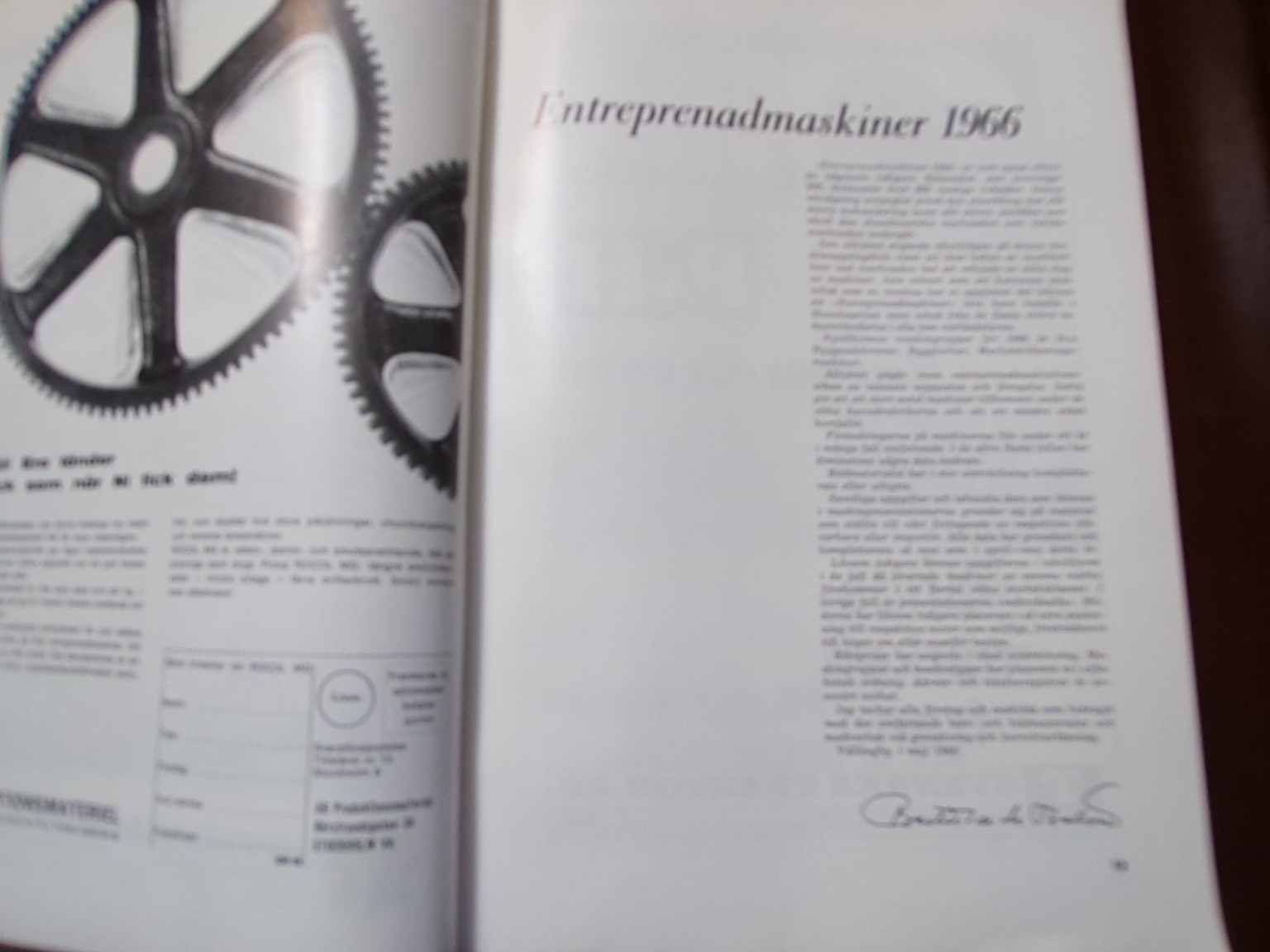 Contracted Machines Catalog, 1966, from Stockholm Sweden, in Swedish