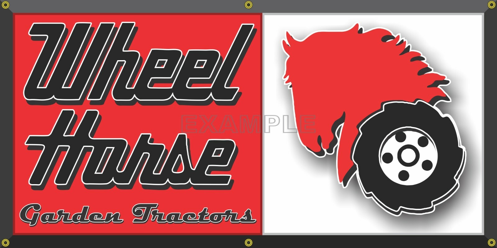 WHEEL HORSE LAWN GARDEN TRACTORS DEALER SALES OLD SCHOOL SIGN REMAKE BANNER