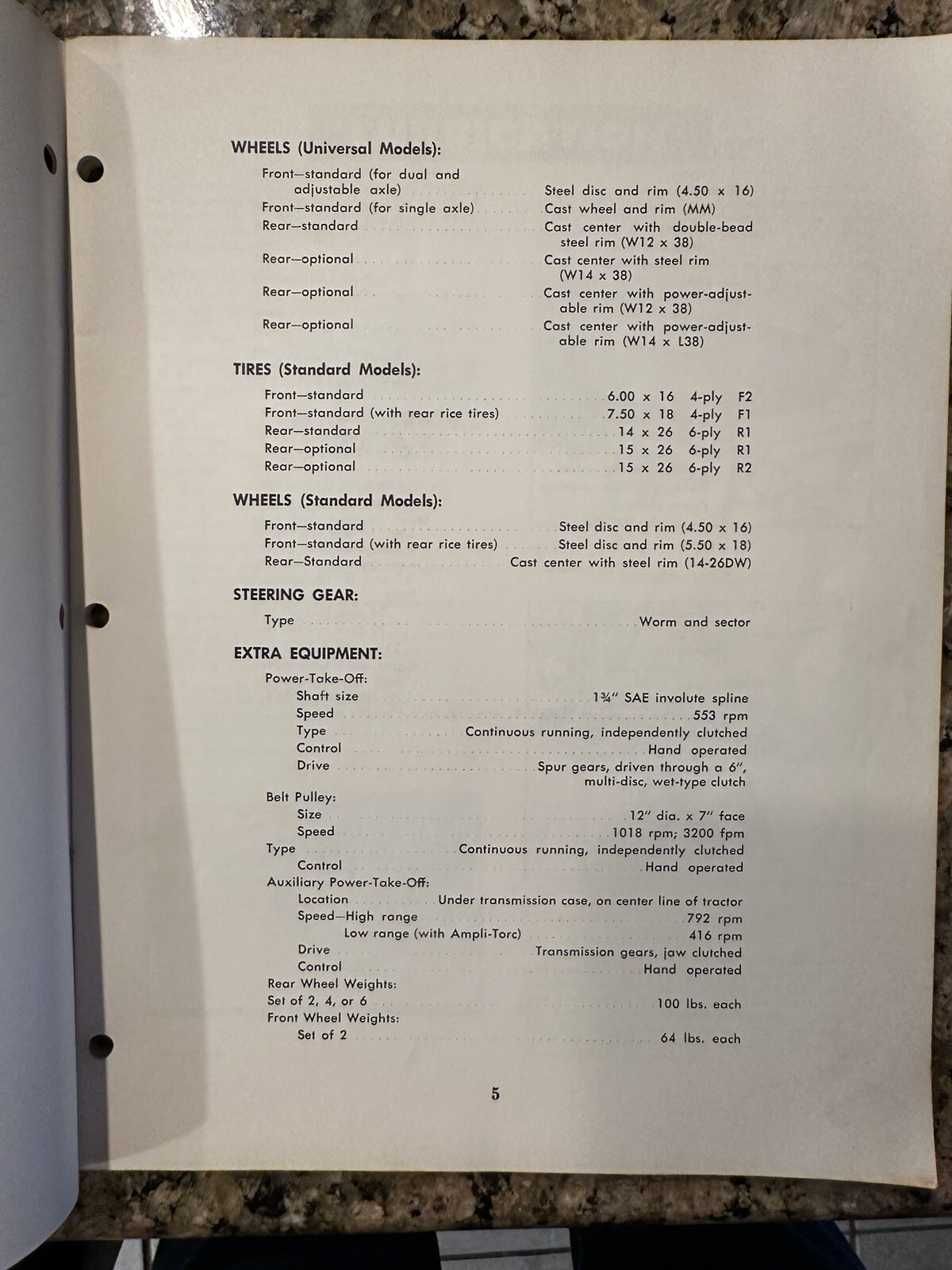Minneapolis-Moline 5-Star Silver Star Fleet Tractors Operator&rsquo;s Manual 1957 (12F