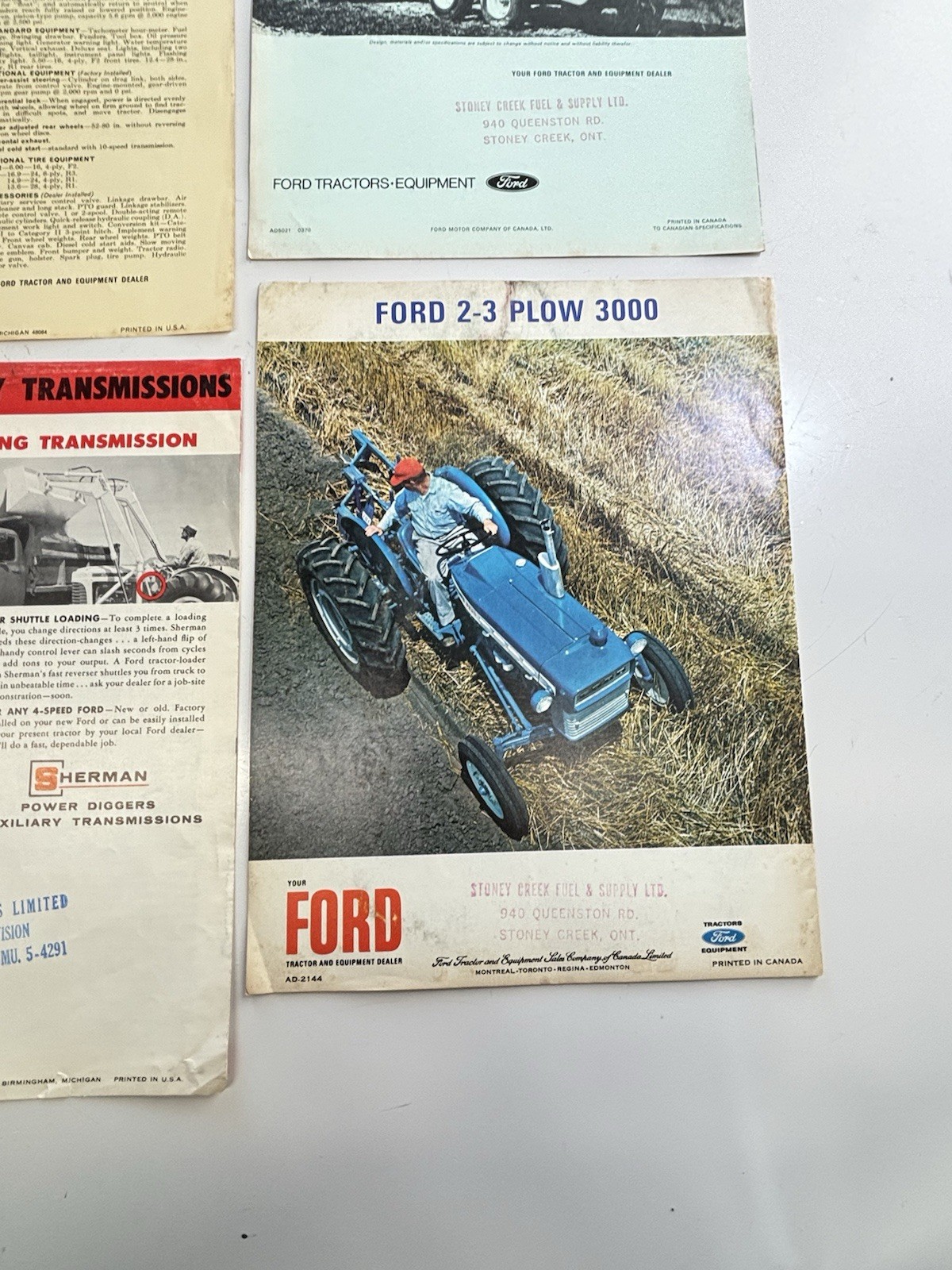 Group Of (6) 1960’s 1970’s Ford Tractor / Implement Dealer Brochures
