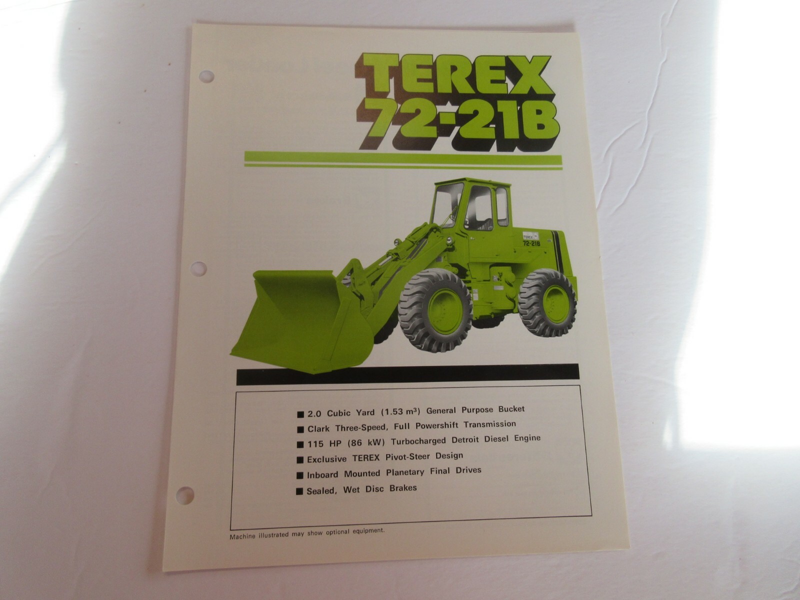 3 Terex 72-61 & 72-21B Wheel Loader Literature Package