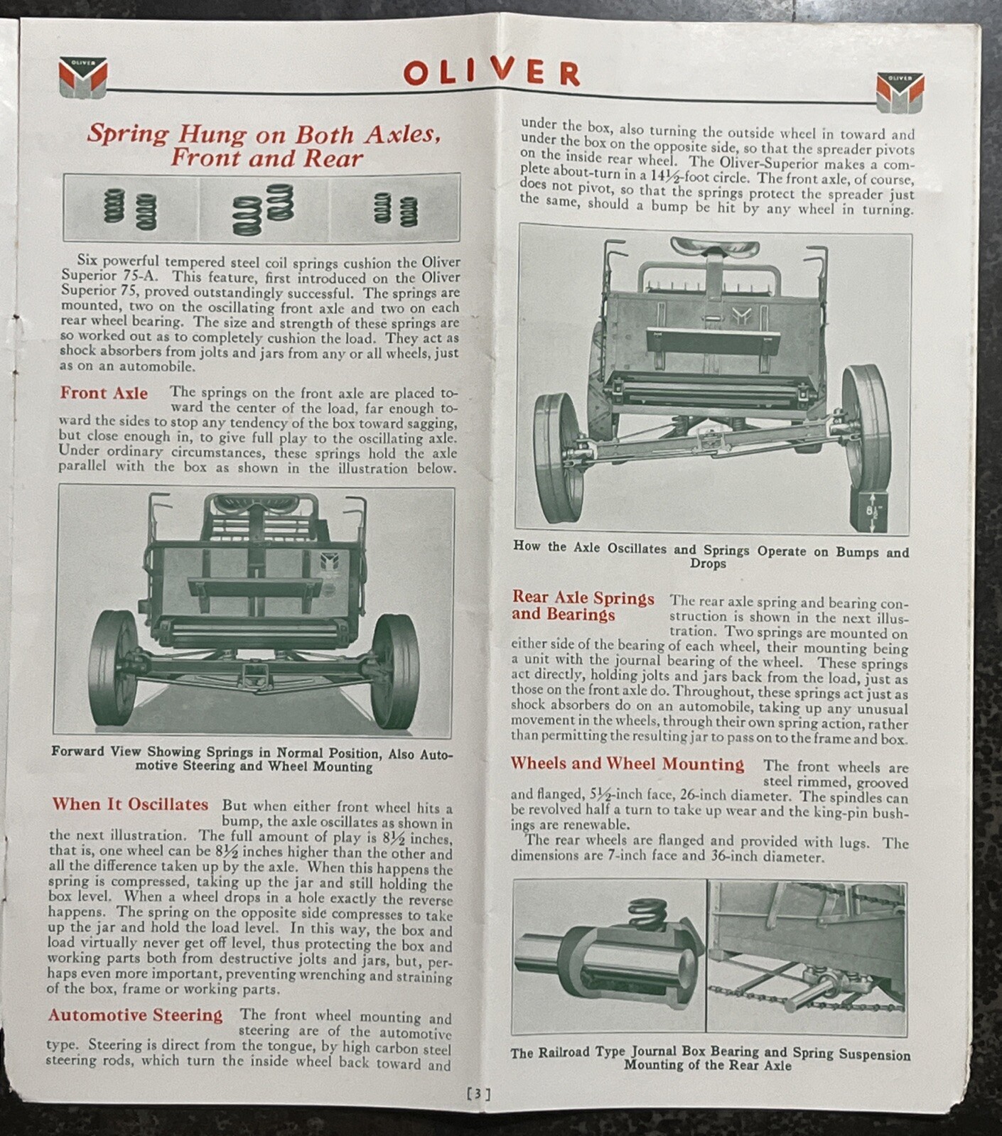 1932 Oliver Superior Spreader Specifications Agricultural Sales Brochure