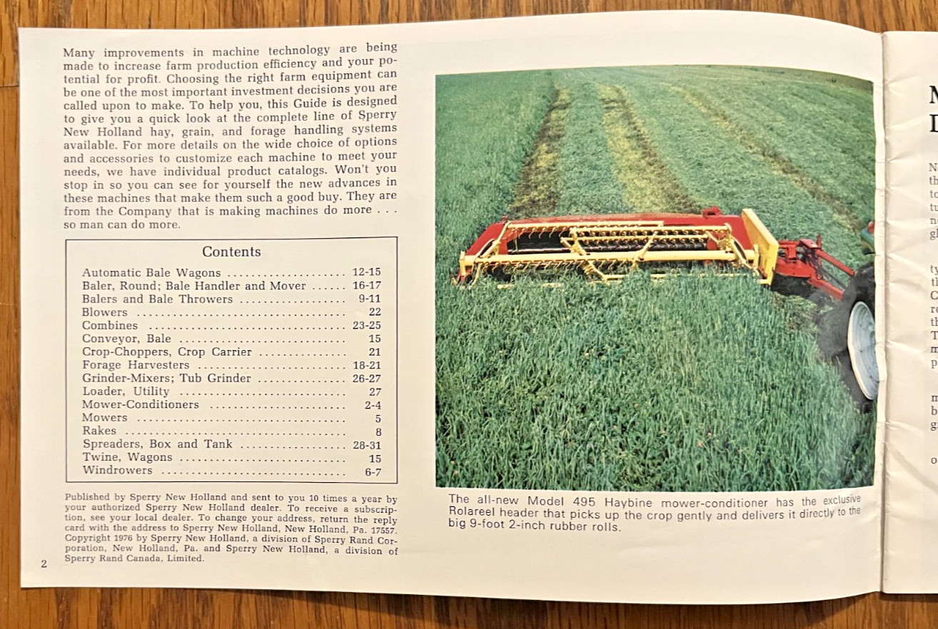 New Holland Equipment 1975 Buyers Guide vol 21 no 8