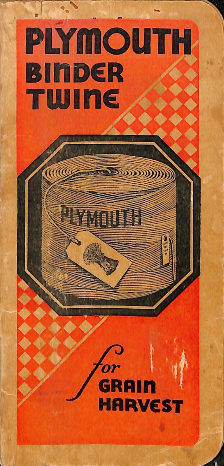 Plymouth Cordage Binder Twine Grain Harvest Advertising Graph Notebook 1934