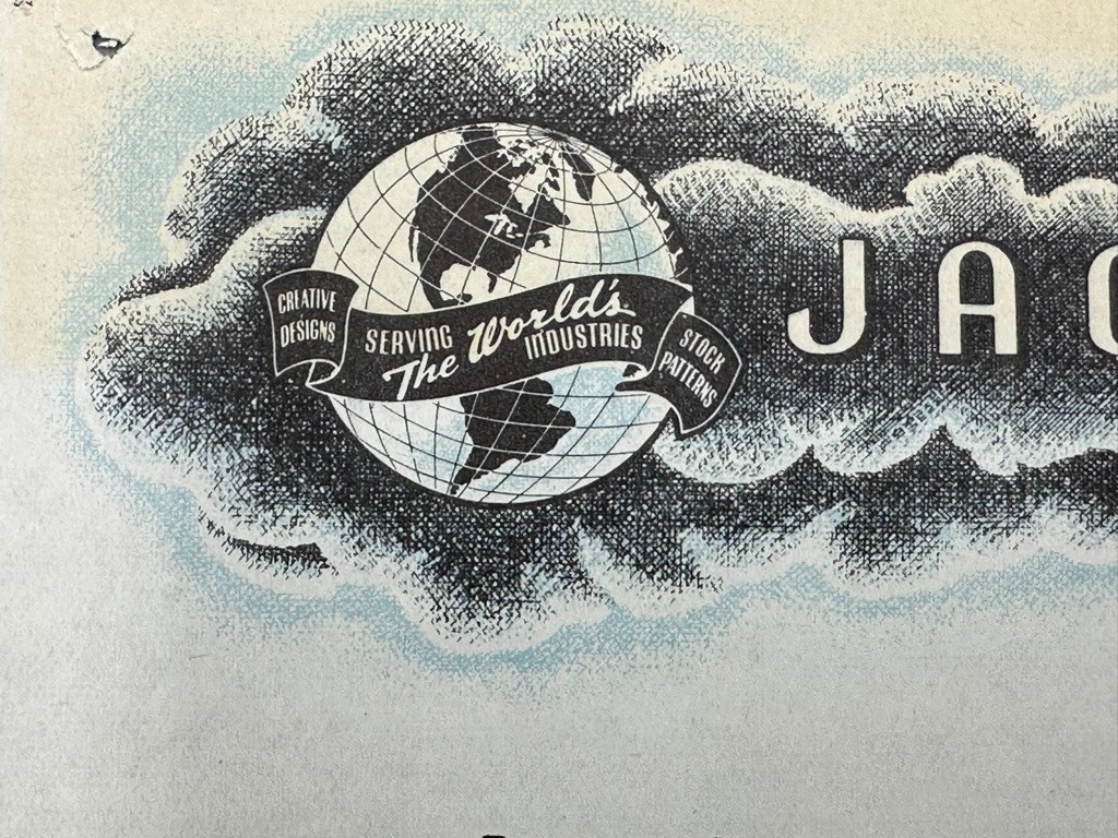 1943 JACO-LAC DECAL Decalcomania Advertising Illustrated Invoice Vintage